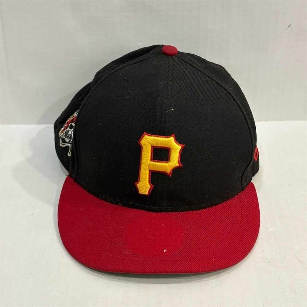 New Era Pittsburgh Pirates MLB Snapback Hat One Size Black Red Yellow Logo
